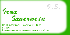 irma sauerwein business card
